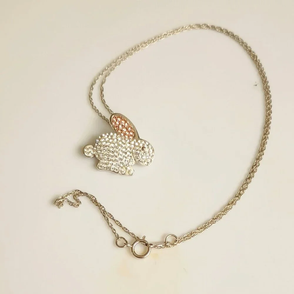 925 AU Bunny Rabbit Necklace 18